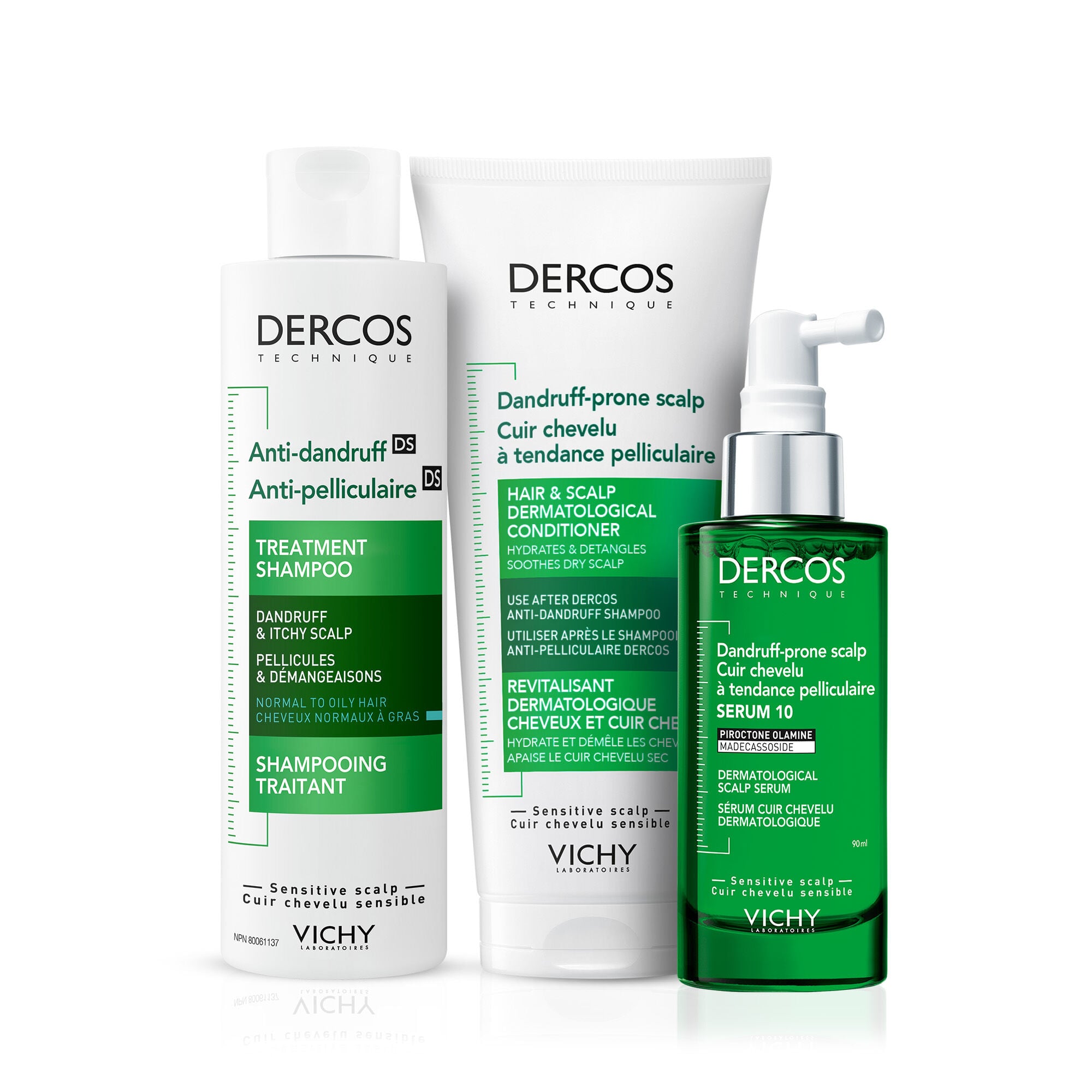 Dercos Anti-Dandruff Shampoos for Sensitive Scalp - Vichy CA